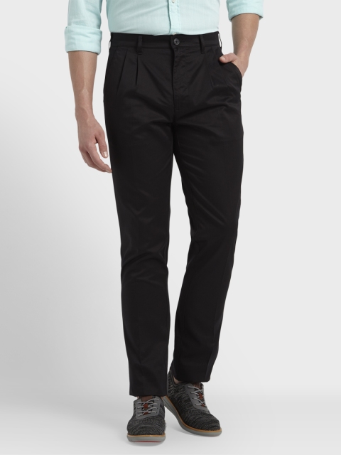 

ColorPlus Men Black Slim Fit Solid Regular Trousers