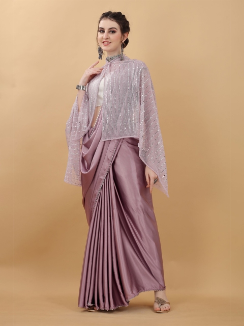 

kasee Lavender Art Silk Saree With Embellished Koti