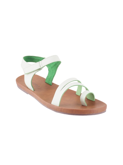 

Metro Women White Solid One-Toe Flats