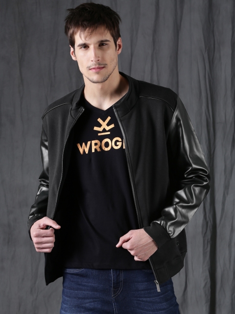 

WROGN Men Black Solid Sweatshirt