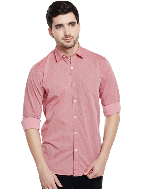 

Rodamo Men Pink Slim Fit Printed Casual Shirt
