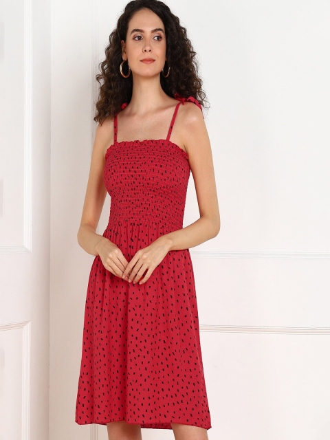 

Gaurgeous Women Red Printed Dress