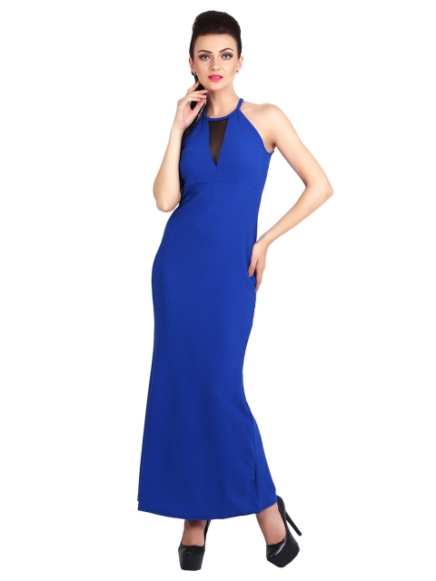 

Gaurgeous Blue Halter Neck Maxi Maxi Dress