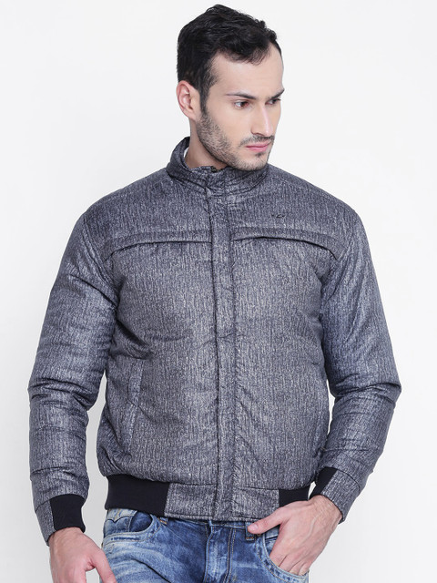 

ColorPlus Men Grey Printed Bomber Jacket