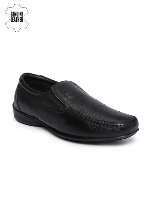 

Lee Cooper Men Black Genuine Leather Semiformal Slip-Ons