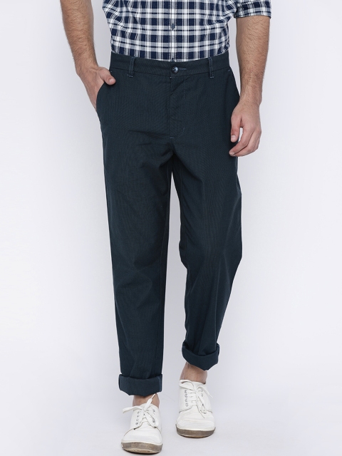 

Parx Men Blue Slim Fit Solid Regular Trousers