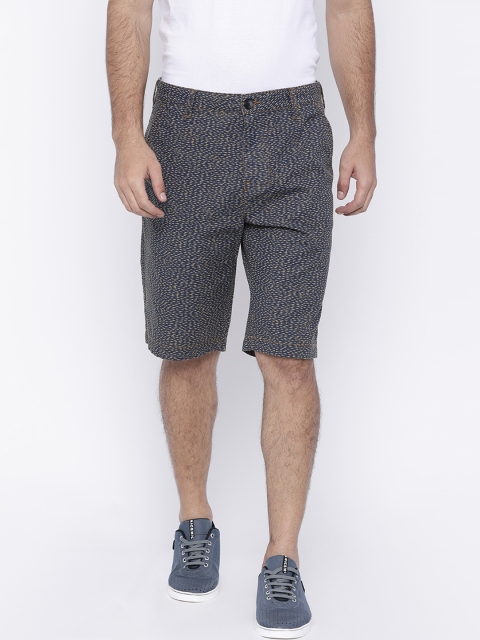

Parx Men Blue Printed Regular Shorts