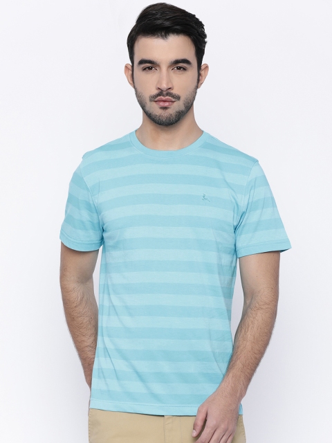 

Parx Men Blue Striped Round Neck T-shirt