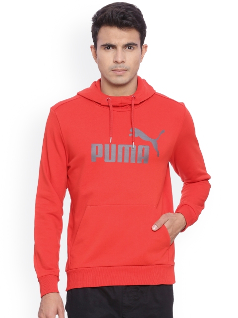 

Puma Men Red Printed ESS No.1 Hooded Sweatshirt
