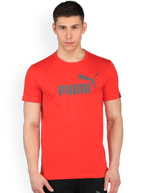 

Puma Men Red ESS No.1 Printed Slim Fit T-shirt
