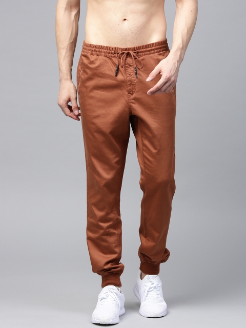 

HRX by Hrithik Roshan Men Brown Solid Joggers