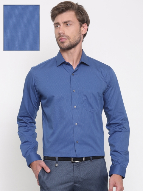 

Van Heusen Men Blue Slim Fit Checked Formal Shirt