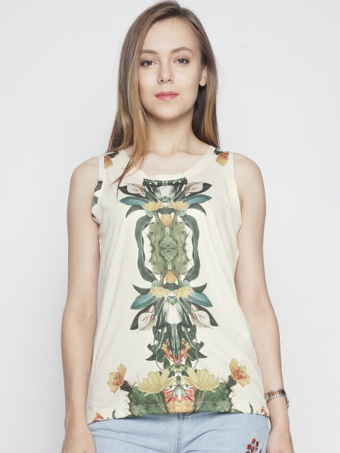 

Voi Jeans Women Off-White Printed Top
