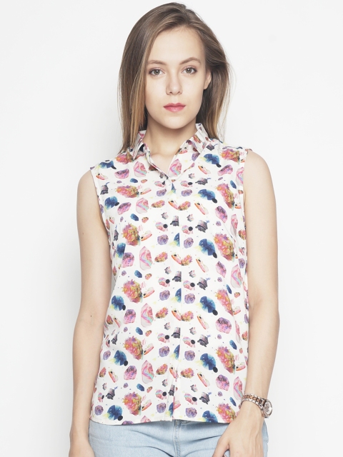 

Voi Jeans Women Multicoloured Regular Fit Printed Casual Shirt, Multi