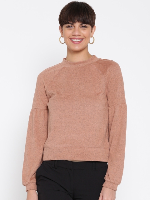 

Marks & Spencer Women Peach-Coloured Solid Sweatshirt