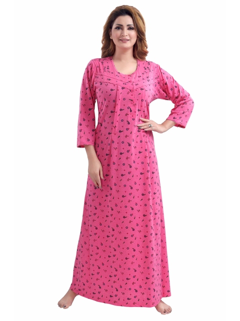 

9shines Label Pink Printed Maxi Nightdress