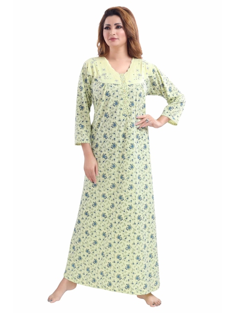 

9shines Label Yellow Printed Maxi Nightdress