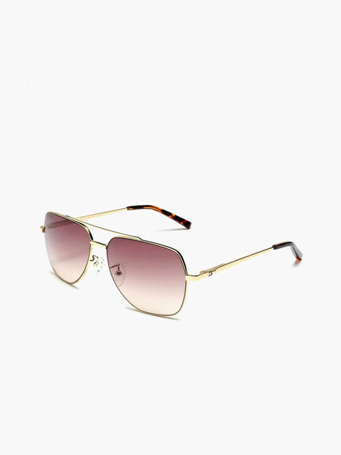 

Tommy Hilfiger Men Brown Lens & Gold-Toned Square Sunglasses with UV Protected Lens