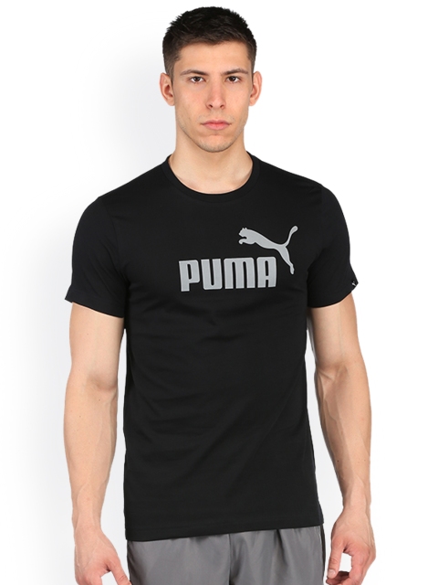

Puma Men Black Printed ESS No.1 Slim Fit Round Neck T-shirt