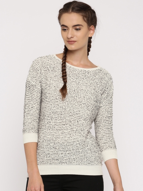 

Levis Women Off-White Self Design Pullover