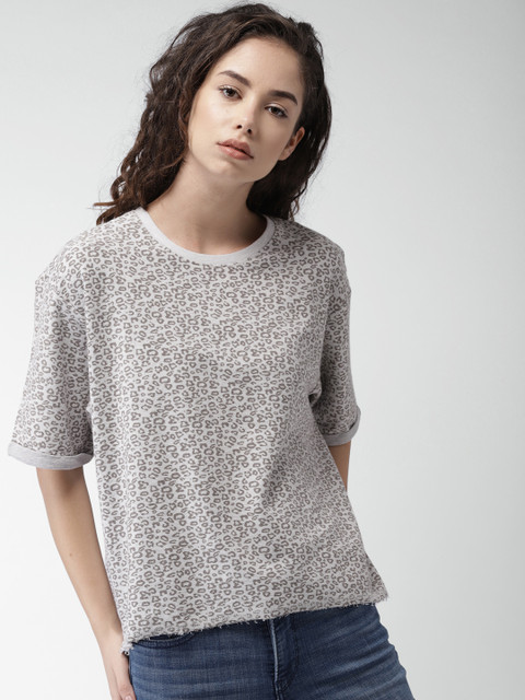 

Levis Women Grey Printed Pure Cotton Top