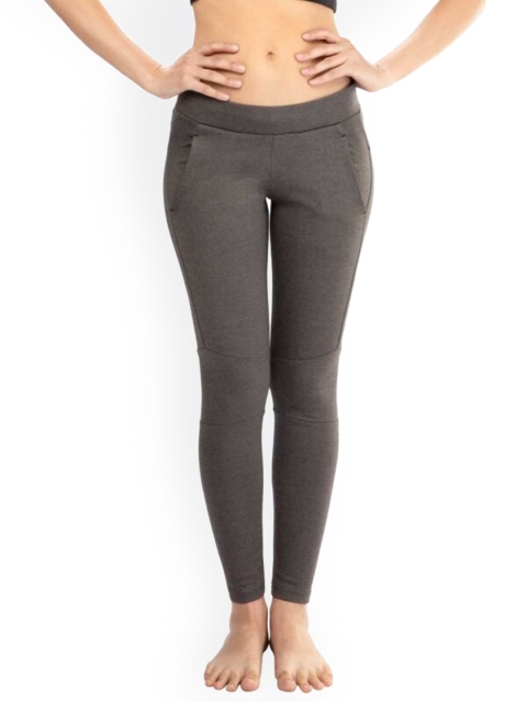 

La Aimee Women Grey Melange Buddy Hug Skinny Fit Trousers