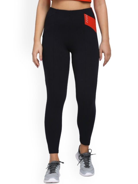 

La Aimee Women Navy Blue Buddy Hug Skinny Fit High-Rise Joggers Trousers