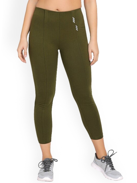 

La Aimee Women Olive Green Buddy Hug Skinny Fit High-Rise Trousers