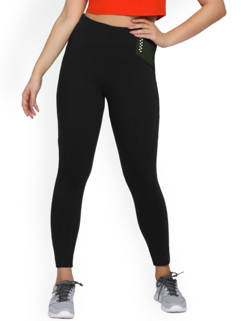 

La Aimee Women Black Cotton Buddy Hug Skinny Fit High-Rise Trousers