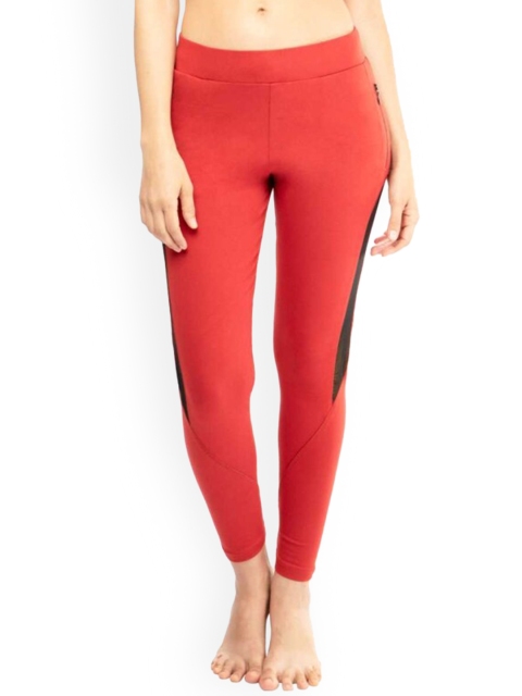 

La Aimee Women Orange Cotton Buddy Hug Skinny Fit Trousers