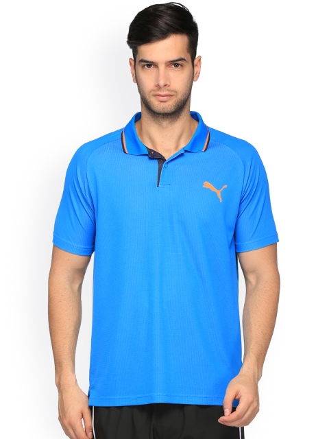 

Puma Men Blue UV Block Solid Polo T-shirt