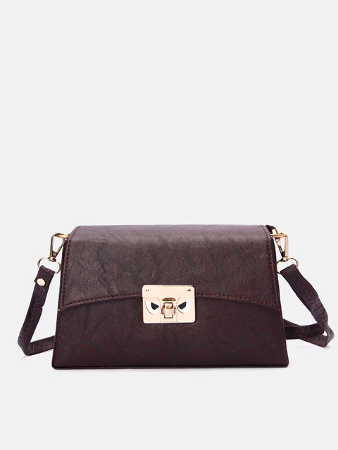 

DN Creation Maroon PU Structured Sling Bag