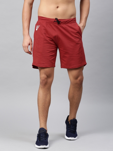 

HRX by Hrithik Roshan Men Red Solid Regular Fit Sports Shorts