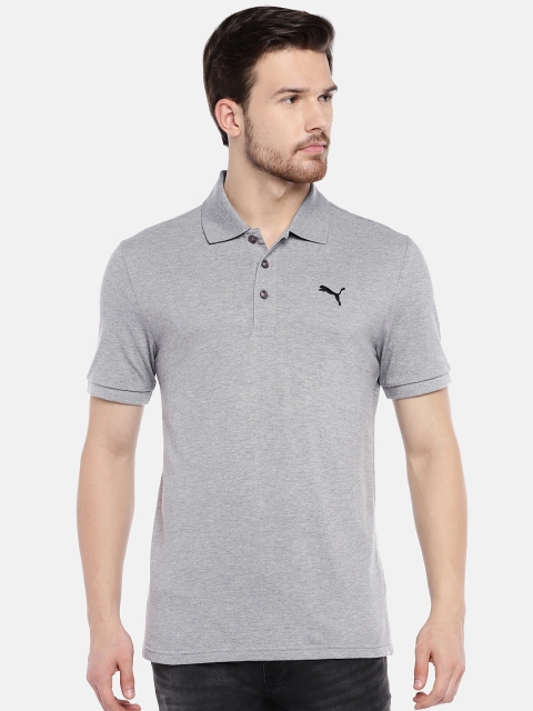 

Puma Men Grey Solid ESN Polo T-shirt