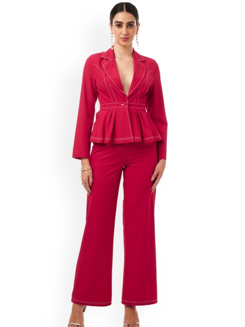 

Style Island Women Pink Lightweight Longline Tailored Jacket