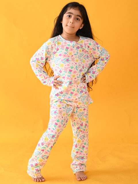 

Anthrilo Girls Pink & Yellow Printed Cotton T-shirt and Pyjama Set AN13791N