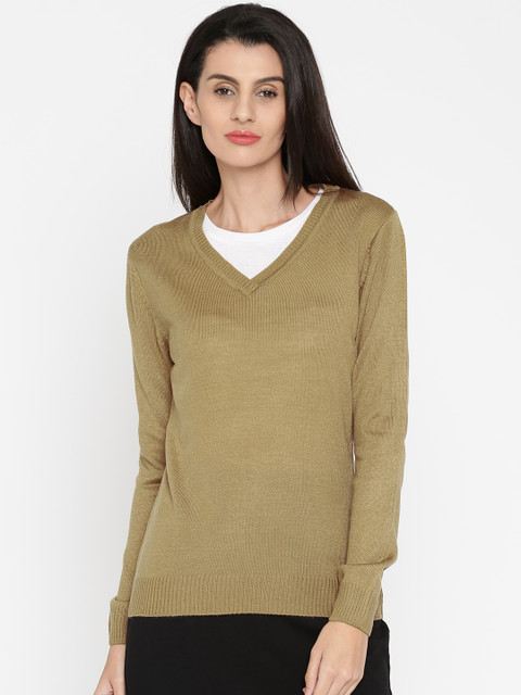 

Park Avenue Woman Brown Solid Pullover Sweater