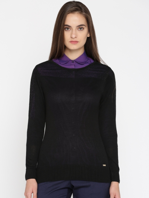 

Park Avenue Woman Black Solid Pullover