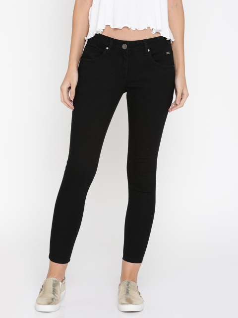

Park Avenue Woman Black Slim Fit Mid-Rise Clean Look Stretchable Jeans