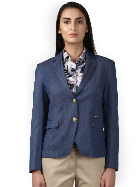 

Park Avenue Woman Blue Single-Breasted Formal Blazer
