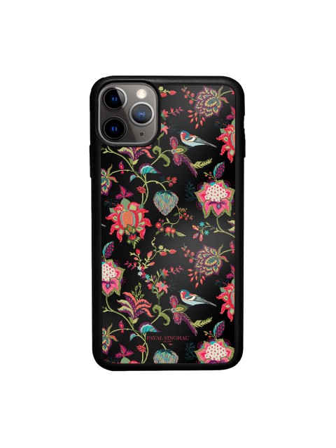 

macmerise Black Printed Chidiya Design iPhone 11 Pro Max Bumper Phone Back Case