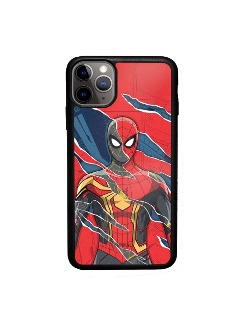 

macmerise Red & Blue Printed All 3 Spidey iPhone 11 Pro Bumper Case