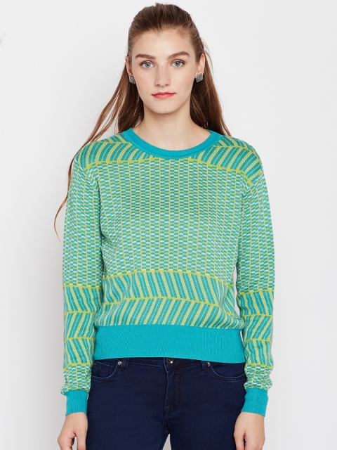 

Pepe Jeans Women Green Self-Design Sweater