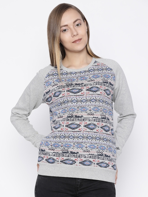 

Pepe Jeans Women Grey Printed Pullover