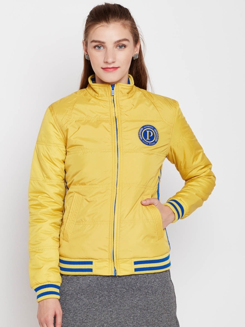 

Pepe Jeans Women Yellow Solid Bomber Jacket