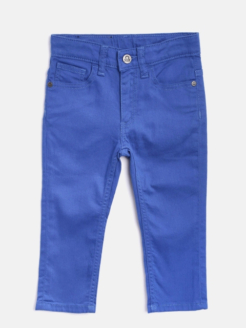 

United Colors of Benetton Boys Blue Clean Look Stretchable Jeans