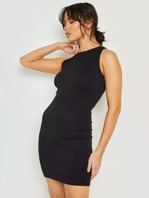 

La Aimee Black Bodycon Mini Dress