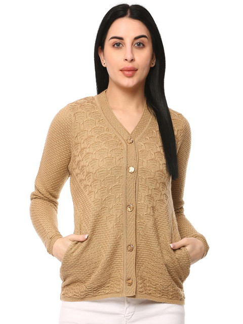 

GLAMAZE Women Brown Cardigan
