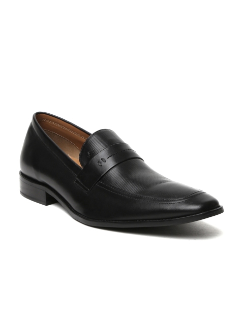 

Arrow Men Black Gabino Leather Formal Slip-Ons