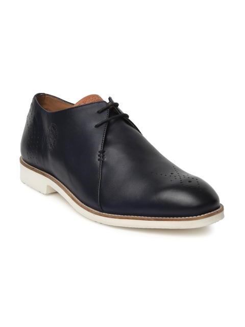 

U.S. Polo Assn. Men Navy Mel Leather Derby Shoes, Navy blue